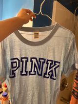 PINK Victoria's Secret T-Shirt Light Blue L Photo 0