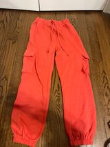 Orange Cargo Sweatpants Photo 0