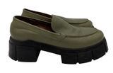 Free‎ People Alohas Trailblazer Green Chunky Lug Platform Loafer 37.5 Women's 7 Photo 0