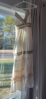 Maxi Dress White Size M Photo 0