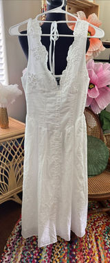 NWT Wild Fable White Boho Garden Cottage Lace Corset Midi Maxi Dress Photo 0