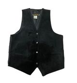 Vintage 90s black leather suede bikers vest 🔥 Photo 0