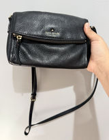 Kate Spade New York Black Pebbled Leather Crossbody Bag L Photo 0