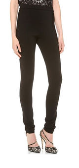 Alice + Olivia Employed Black Seam Front Stretch Leggings Pants Size 0 Photo 0