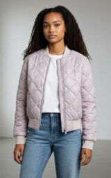 OFFLINE By Aerie Diamond Quilted Sherpa Lined Puffer Bomber Jacket XL Photo 0