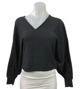 COS Women's Black V Neck Long Dolman Sleeve Relaxed Knit Blouse Top Size XS Photo 0