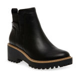 DV Dolce Vita Rango Black Lug Sole Chelsea Ankle Boots Croc Embossed Heel 8 Photo 0
