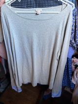 J. Crew Light Gray Scoopneck Long-Sleeve Sweater XL Photo 0
