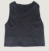Gilly Hicks Seamless Ribbed Racerback Active Crop Top Black Womens M Photo 0