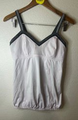 Lululemon v neck tank top light pink grey WOMENS 10 Photo 0