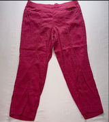 J.Jill Linen Blend Pants Womens Large Pink Elastic Waist Seam‎ Detail Casual Photo 0