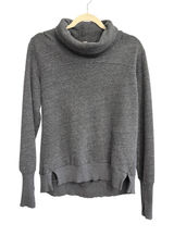 Alo Yoga Haze Pullover Sweatshirt Anthracite Heather Gray Cowl Neck Size M Photo 0