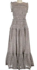 Caroline Constas 100% Cotton Plaid Gingham Print Long Dress size M Photo 0