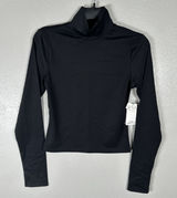 NEW Good American Weightless Turtleneck Top Size Small Black Long Sleeve Stretch Photo 0
