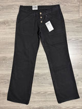 New J Galt Brandy Melville M Black Skinny Combat Pants Low Rise‎ Cargo Punk Y2K Photo 0