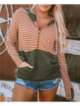 Ampersand Avenue Women's Striped Color-Block Hoodie - Size XS Photo 0