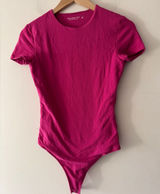 Abercrombie & Fitch Soft A&F Collection‎ Fuchsia Pink Short Sleeve Bodysuit Photo 0