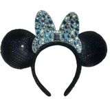 Disney Minnie Mouse Sequined Ear Headband with Jeweled Bow Disneyland 60th Anniversary Photo 0