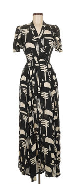 Bel Kazan La Vie En Rose Dress black Ledo novelty abstract print medium maxi Photo 0