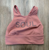 Lululemon Wunder Train Longline Sports Bra Brier Rose Pink Soul‎ Support Size 4 Photo 0