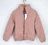 NEW All In Favor Quilted Corduroy Bomber Jacket in Dusty Pink Women's S Photo 0