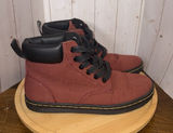 Dr.‎ Martens Shoreditch Canvas Boots Ankle Cherry Red Black Women's Size 6 US Photo 0