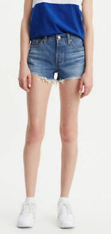 Levi's 501 Button Fly Cut-Off Shorts Women's Size 27 Festival Summer Denim Photo 0