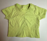 Offline by Aerie Seamless Ribbed Crop Top Neon Lime Green XS TP Athletic Photo 0