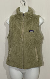 Patagonia Womens Los Gatos Full Zip Fleece Vest Tan Beige Deep Pile Size Small Photo 0