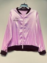 Classic 1950s Lady Satin Jacket with Spotted Neck Scarf and accessories Photo 0