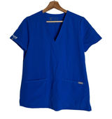 FIGS Scrub Top Women's Technical Collection V-Neck Royal Blue XS aya healthcare Photo 0