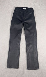 Good American Good Straight Coated jean in Black 0/25 Photo 0
