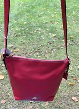 Authentic Coach Val Duffle Bag in Red Pebbled Leather Crossbody Shoulder Bag Photo 0