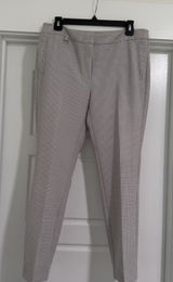 Adrianna Papell Taupe‎ Geo 1 Printed Kate Fit Dress Pants Size 10 Photo 0