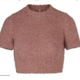 Skims‎ Cozy Knit Crop Mauve Top XXS/XS Turtleneck layered transitional chic Photo 0