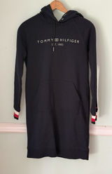 Tommy Hilfiger XS‎ Long Sleeve Logo Sweatshirt Hoodie Dress Women's Photo 0