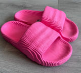 Adidas Adilette 22 Slides Lucid Pink Women 8 Textured Topographic Sandals IF3568 Photo 0