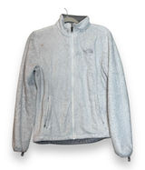 The North Face Size M Light Gray Fuzzy Fleece Full Zip Osito Jacket Photo 0