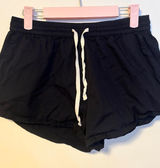 Billabong Cotton Casual Track Elastic Drawstring Mini Shorts Black Womens Medium Photo 0