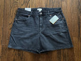 H&M Black Denim Shorts High-Rise Photo 0