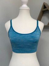 Under Armour Heather Teal Blue Sports Bra Activewear Gym Workout Casual Photo 0