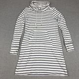 Lilly Pulitzer Hillary Popover Dress Womens XS Navy White Stripe Cowl Modal Photo 0