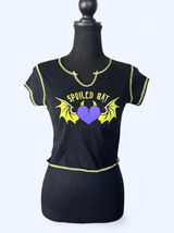 Spoiled Bat Graphic Baby Tee Black Cropped Size Small 🖤 Photo 0