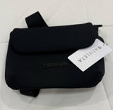 ATHLETA NWT Black Diem Crossbody Bag Sleek Neoprene Travel Pouch 9x7 Photo 0
