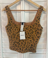 Forever 21 Tan Cheetah Print Tank Top Size Small Photo 0