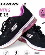 Skechers Women's Black & Pink Air-Cushion Walking Shoes Size 7.5 Photo 0