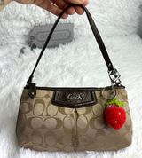 COACH y2k Brown Signature Canvas Wristlet Mini Purse Photo 0