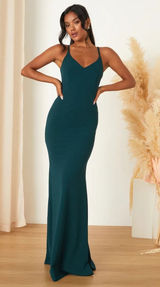 Lulus Infinite Glory Blue Green Sleeveless Cami Camisole Maxi Slip Tank Dress M Photo 0