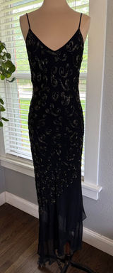 Vintage Sue Wong Nocturne Silk Beaded Assymetric‎ Hem Size 12 90's Y2K Photo 0