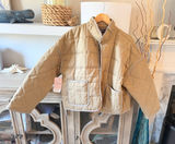 Hudson Gray Quilted Jacket Women Light Olive Small Photo 0